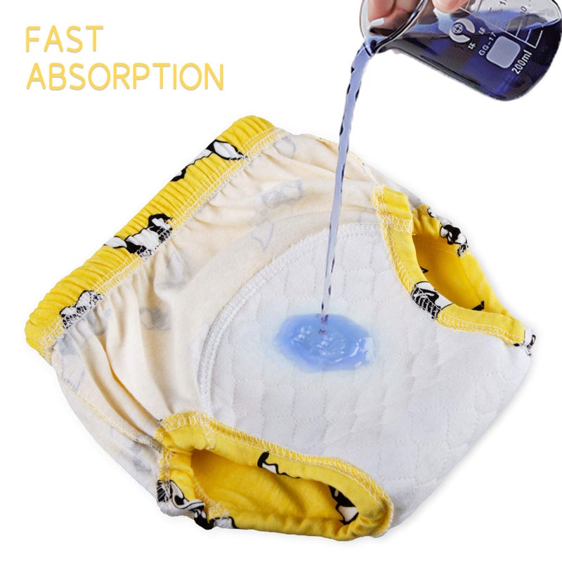 U0U erwear Size 2T,3T,4T,Waterproof Underwear for Kids Yellow 2T - Image 5